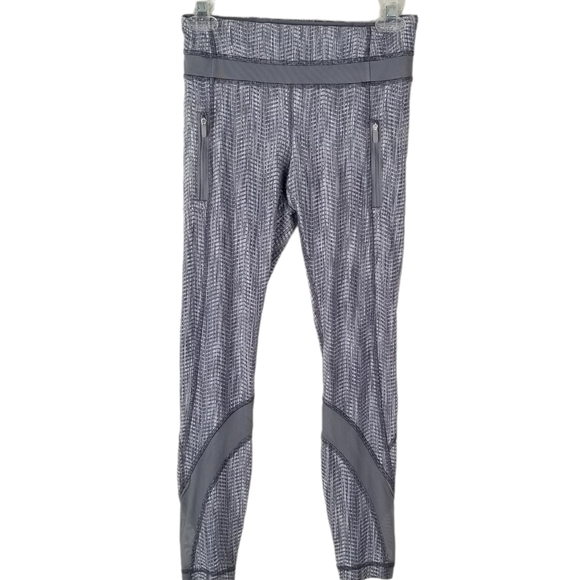 Lululemon Inspire Tight II Size 4 Mesh Arrow Jacquard Battleship Silver Spoon - Picture 2 of 16